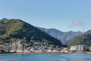 Fototapeta premium waterfront at Picton in Marlborough Sounds, New Zealand