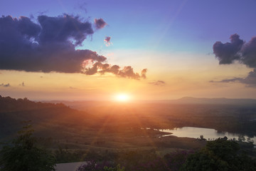 sunrise landscape natural Khao Kho Thailand
