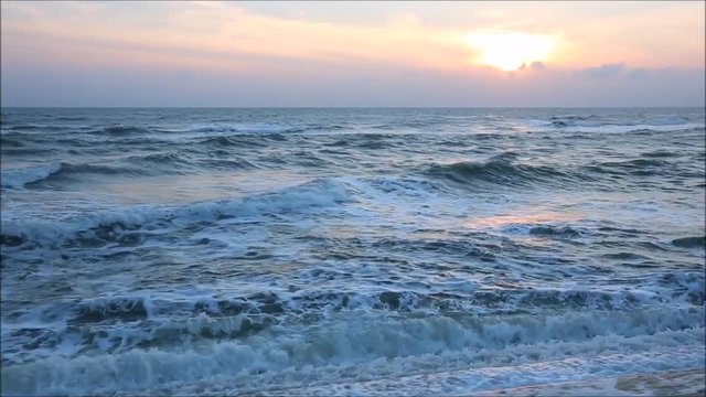 Sunrise at sea in the morning