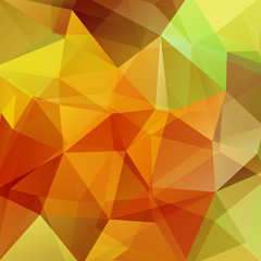 Polygonal vector background. Can be used in cover design, book design, website background. Vector illustration. Yellow, orange, green colors