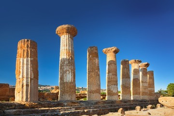 Of Heracles pillars Valley of the Temples Agrigento, Sicily