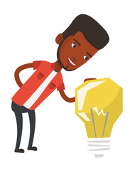 Businessman having business idea.