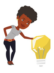 Businesswoman having business idea.