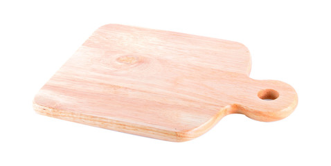 wooden plate isolated on white background