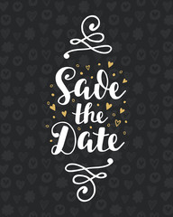 Fototapeta na wymiar Save The Date Wedding Invitation Card
