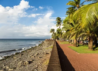 Tuinposter Waterfront promenade in Saint Denis city in the Reunion island, © jakartatravel