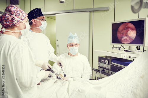 "surgeons Team Hands During Laparoscopic Abdominal
