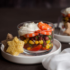 Mexican Prawn Salad with Mayonnaise Dressing