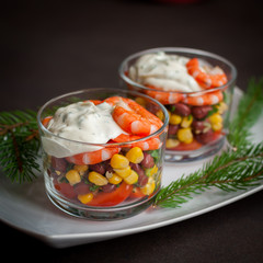 Mexican Prawn Salad with Mayonnaise Dressing
