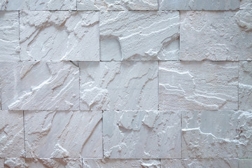 White empty big brick wall, decoration texture background