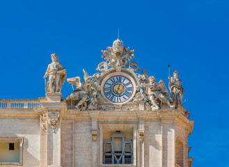 Maderno's Clock  on Saint Peter's Basilica in Vatican City