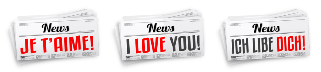 Je t'aime / I love you / Ich liebe dich