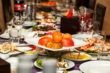 праздничная сервировка стола