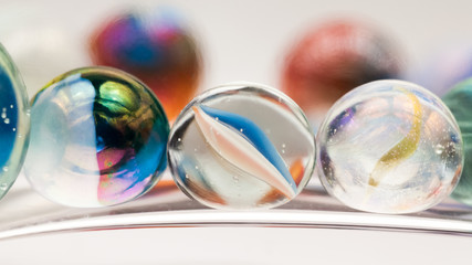 Abstract composition with glass balls