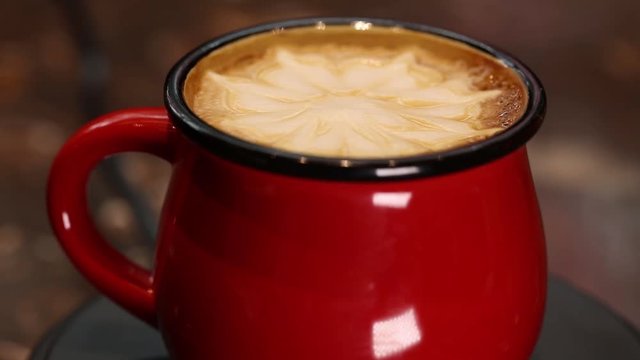 Coffee Cup - Caramel Mocha Foam Spinning Loop