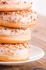 Sweet donuts with sprinkles. 