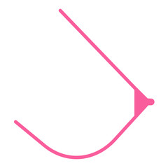 Boob icon - glyph style - blue and pink