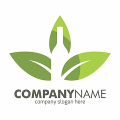 Wine Bottle logo icon vector template