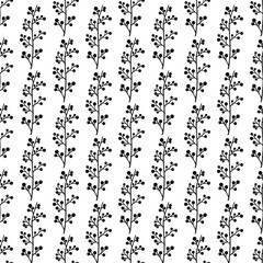 Seamless floral Pattern. Sketch.