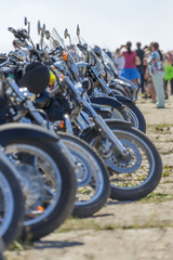 Bikes in a row