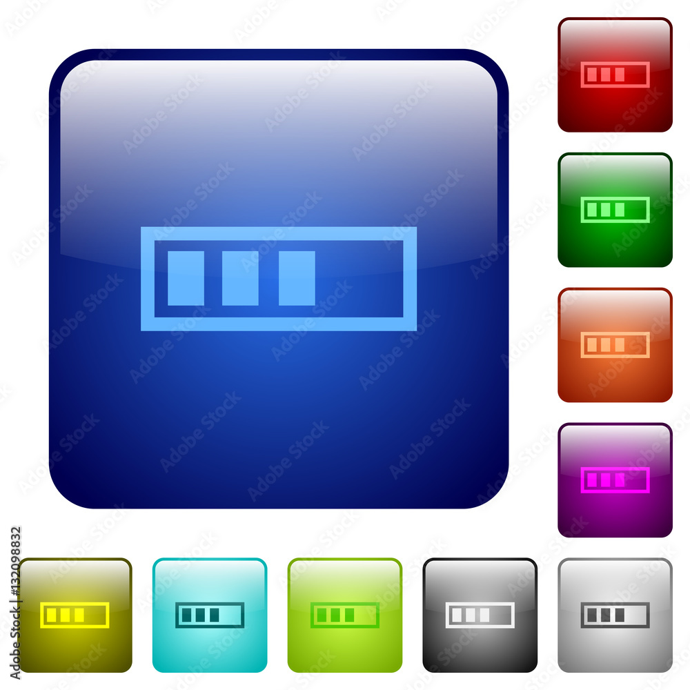 Poster progressbar color square buttons