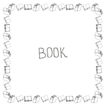 Book doodle frame