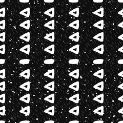 Geometric monochrome seamless pattern