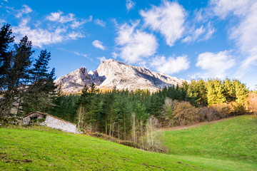 nature landscape at basque country countryside