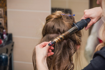 Fototapeta premium Hairstyle in beauty salon