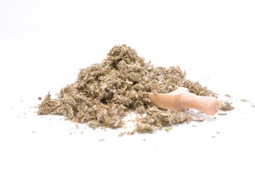 Dried Sage on the wooden spoon