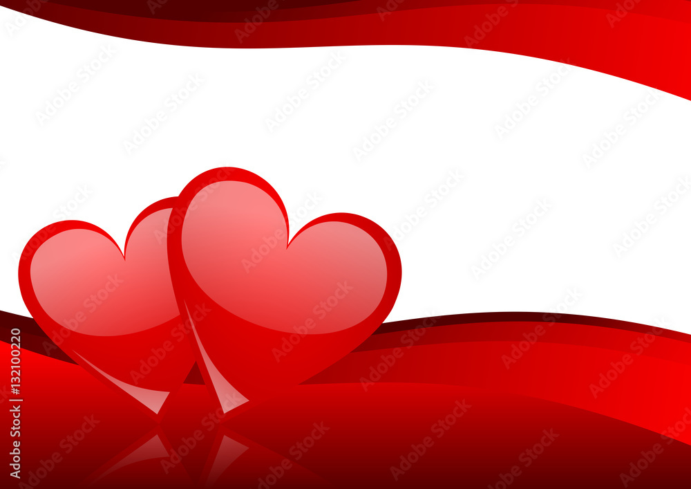 Poster valentines vector greeting card with heart - abstract background in eps 10.