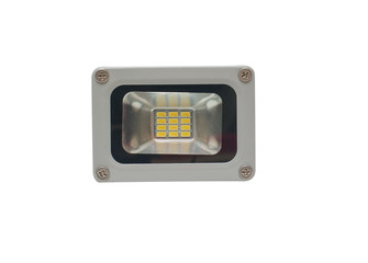 Outdoor 10W Waterproof RGB LED Floodlight Or Lawn Light, Or landscape Light Isolated On White Background, Close Up