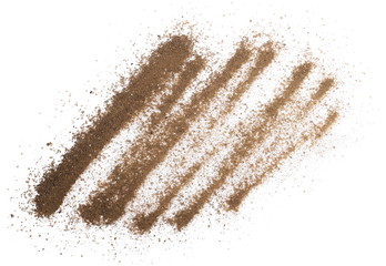 dust of soil isolated on white background, with clipping path