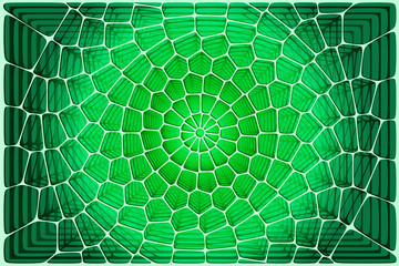 Abstract tile composition with ceramic geometric shapes in space. Abstract 3d fractals. Voronoi background. Stock vector esp 10