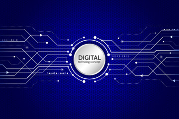 Hi-tech computer digital technology. Abstract technology communication concept. 
Background with various technological elements. Vector eps10