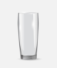 Empty drinking glass cup.