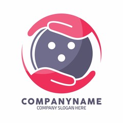 Bowling logo icon vector template