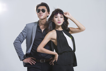 Fashionable young couple