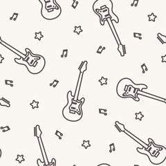 Vector music pattern with guitars.