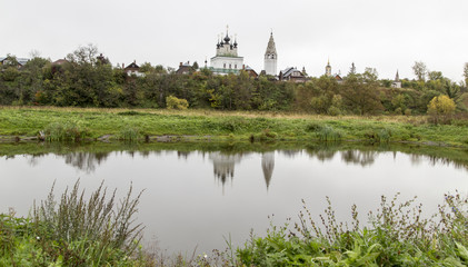 Fototapeta na wymiar the landscape in suzdal,russian federation