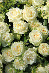 Naklejka premium White roses in bridal bouquet