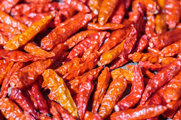 close up dried chilli
