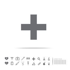 medical cross healthcare icon