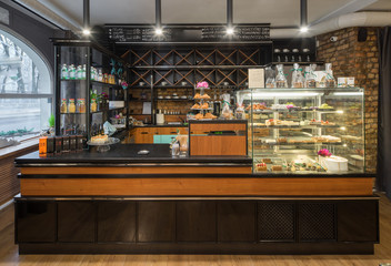 Bar in coffee and restaurant.