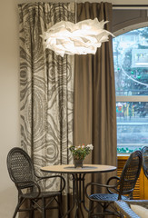 Interior of caffe restaurant.   Modern design.