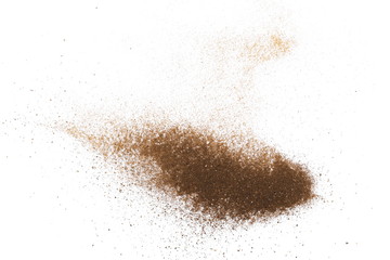 dust of soil isolated on white background, with clipping path