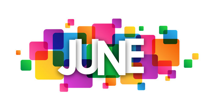 "JUNE" Vector Letters Icon