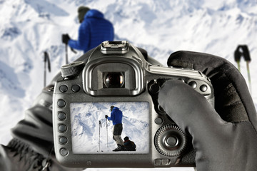 skier and camera 