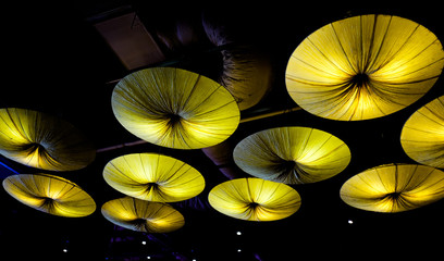 Lamps in the dark space