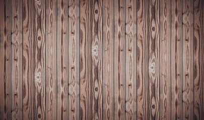 Fototapeta premium Wood grain texture with knots in dark brown color tone